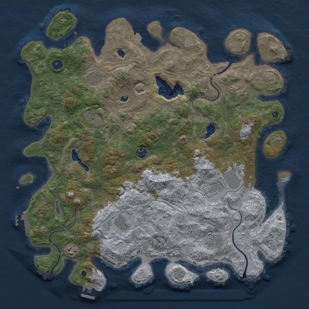 Rust Map: Procedural Map, Size: 4500, Seed: 22398, 15 Monuments