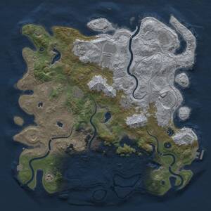 Thumbnail Rust Map: Procedural Map, Size: 4500, Seed: 1962821707, 17 Monuments