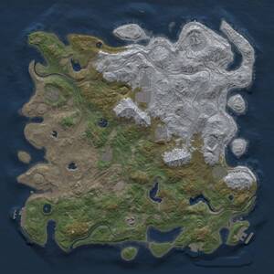 Thumbnail Rust Map: Procedural Map, Size: 4500, Seed: 1962821707, 15 Monuments