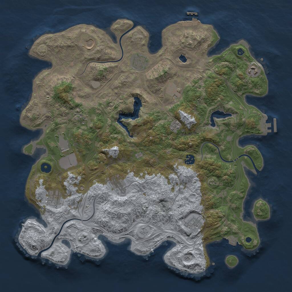 Rust Map: Procedural Map, Size: 4250, Seed: 1631003306, 17 Monuments