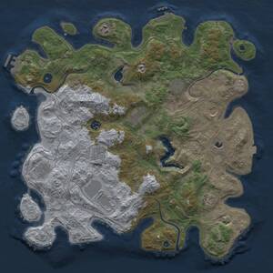 Thumbnail Rust Map: Procedural Map, Size: 4250, Seed: 660455709, 16 Monuments
