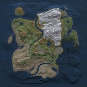 Thumbnail Rust Map: Procedural Map, Size: 2750, Seed: 1094691793, 8 Monuments