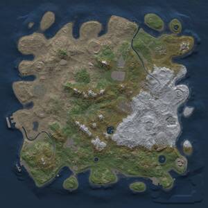 Thumbnail Rust Map: Procedural Map, Size: 3999, Seed: 334523349, 16 Monuments