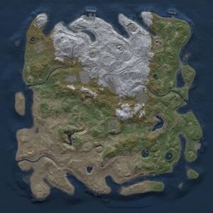 Thumbnail Rust Map: Procedural Map, Size: 4250, Seed: 2100816674, 16 Monuments