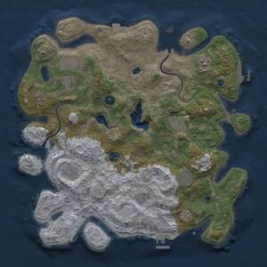 Thumbnail Rust Map: Procedural Map, Size: 4000, Seed: 9876543, 15 Monuments