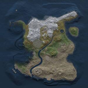 Thumbnail Rust Map: Procedural Map, Size: 2500, Seed: 901225943, 10 Monuments