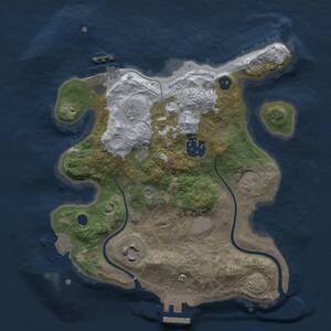 Thumbnail Rust Map: Procedural Map, Size: 2500, Seed: 901225943, 8 Monuments