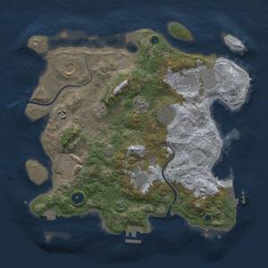 Thumbnail Rust Map: Procedural Map, Size: 3500, Seed: 1472441018, 13 Monuments