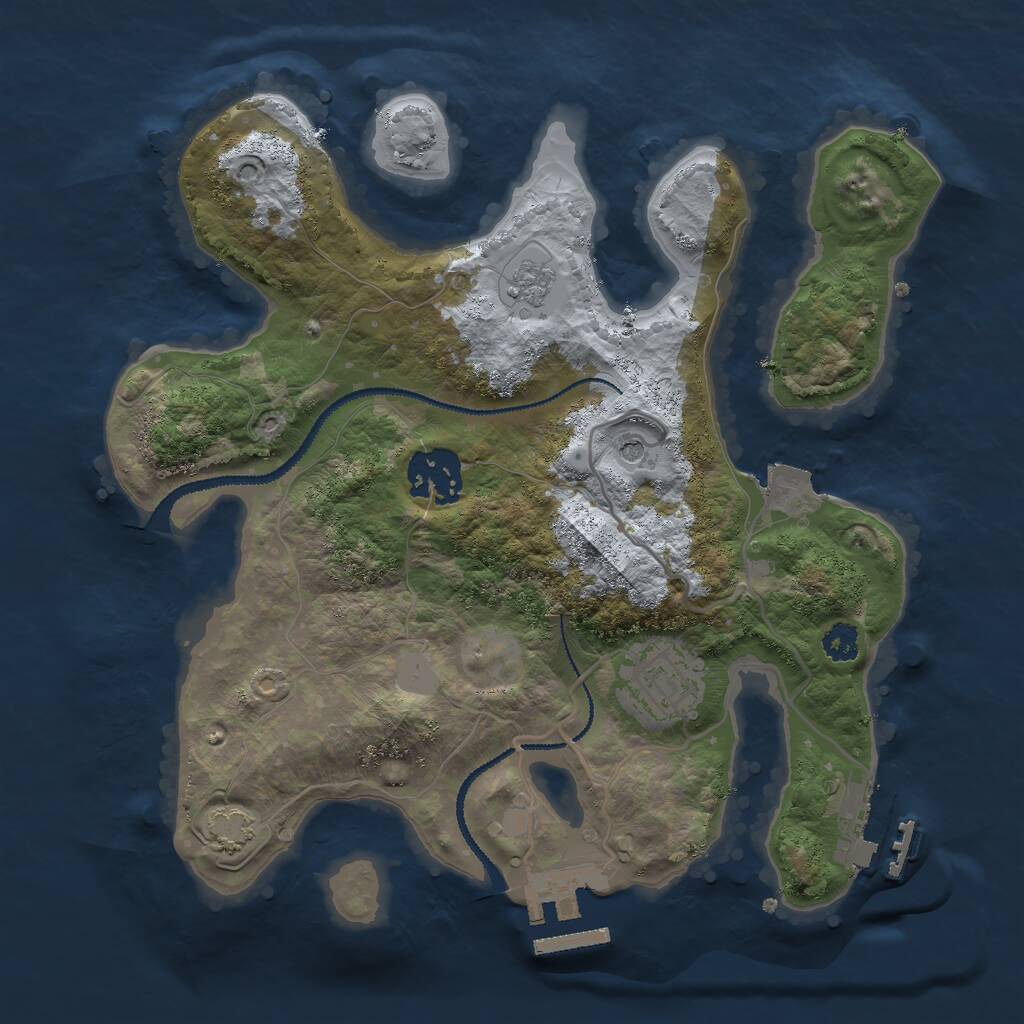 Rust Map: Procedural Map, Size: 2700, Seed: 896766282, 8 Monuments