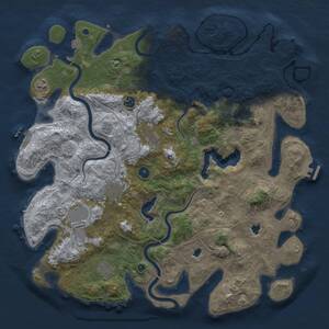 Thumbnail Rust Map: Procedural Map, Size: 4500, Seed: 418759590, 14 Monuments