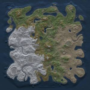 Thumbnail Rust Map: Procedural Map, Size: 4500, Seed: 1460294633, 16 Monuments