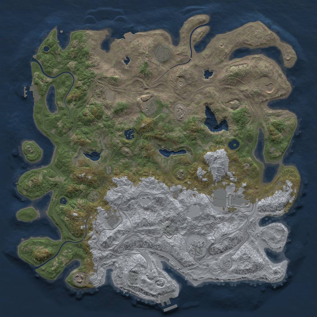 Rust Map: Procedural Map, Size: 4500, Seed: 1779762834, 15 Monuments