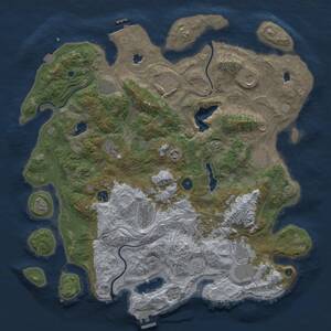 Thumbnail Rust Map: Procedural Map, Size: 4500, Seed: 278474829, 17 Monuments