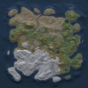 Thumbnail Rust Map: Procedural Map, Size: 3750, Seed: 134430252, 16 Monuments