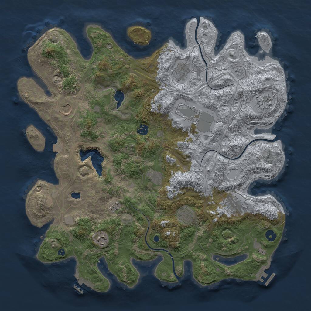 Rust Map: Procedural Map, Size: 4250, Seed: 984719999, 16 Monuments