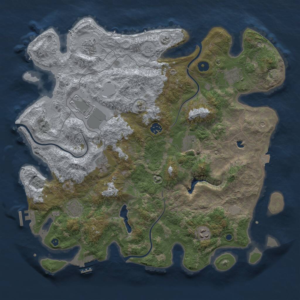 Rust Map: Procedural Map, Size: 4122, Seed: 210000, 15 Monuments