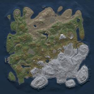 Thumbnail Rust Map: Procedural Map, Size: 4250, Seed: 1335004578, 16 Monuments