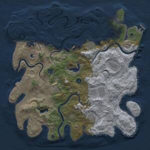 Thumbnail Rust Map: Procedural Map, Size: 4250, Seed: 1905299334, 14 Monuments