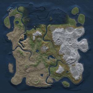 Thumbnail Rust Map: Procedural Map, Size: 4250, Seed: 7060325, 17 Monuments