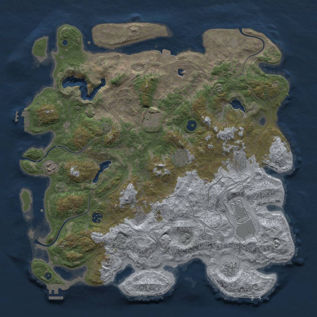 Rust Map: Procedural Map, Size: 4500, Seed: 1695589799, 15 Monuments