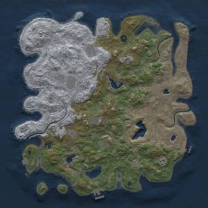 Thumbnail Rust Map: Procedural Map, Size: 4500, Seed: 363716166, 15 Monuments