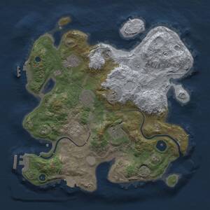 Thumbnail Rust Map: Procedural Map, Size: 3000, Seed: 1206111616, 10 Monuments