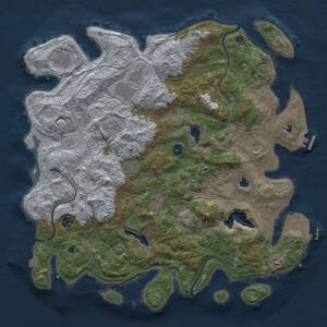 Thumbnail Rust Map: Procedural Map, Size: 4500, Seed: 489206660, 16 Monuments