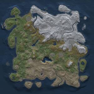 Thumbnail Rust Map: Procedural Map, Size: 4250, Seed: 65108647, 14 Monuments