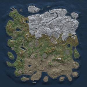 Thumbnail Rust Map: Procedural Map, Size: 4200, Seed: 898448139, 16 Monuments