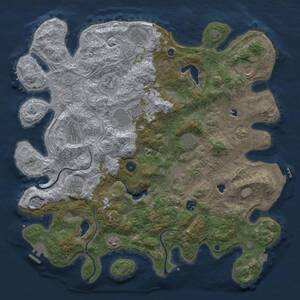 Thumbnail Rust Map: Procedural Map, Size: 4500, Seed: 7685902, 17 Monuments