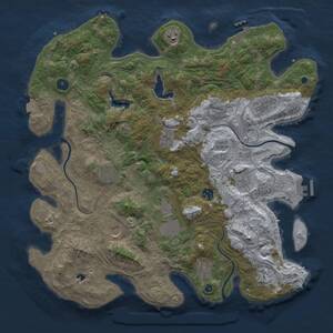 Thumbnail Rust Map: Procedural Map, Size: 4250, Seed: 1353834860, 17 Monuments