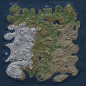 Thumbnail Rust Map: Procedural Map, Size: 4750, Seed: 36742585, 17 Monuments