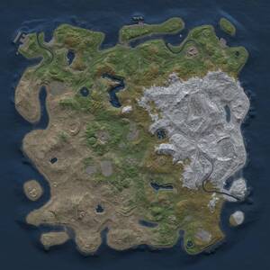 Thumbnail Rust Map: Procedural Map, Size: 4500, Seed: 1846592036, 17 Monuments