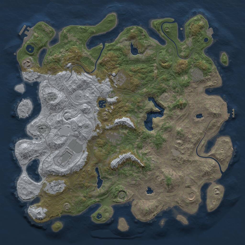 Rust Map: Procedural Map, Size: 4500, Seed: 1703302646, 15 Monuments