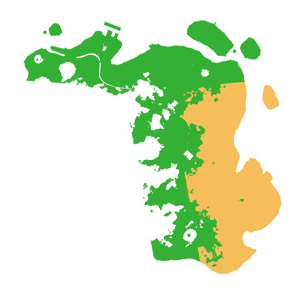 Biome Rust Map: Procedural Map, Size: 3500, Seed: 5343