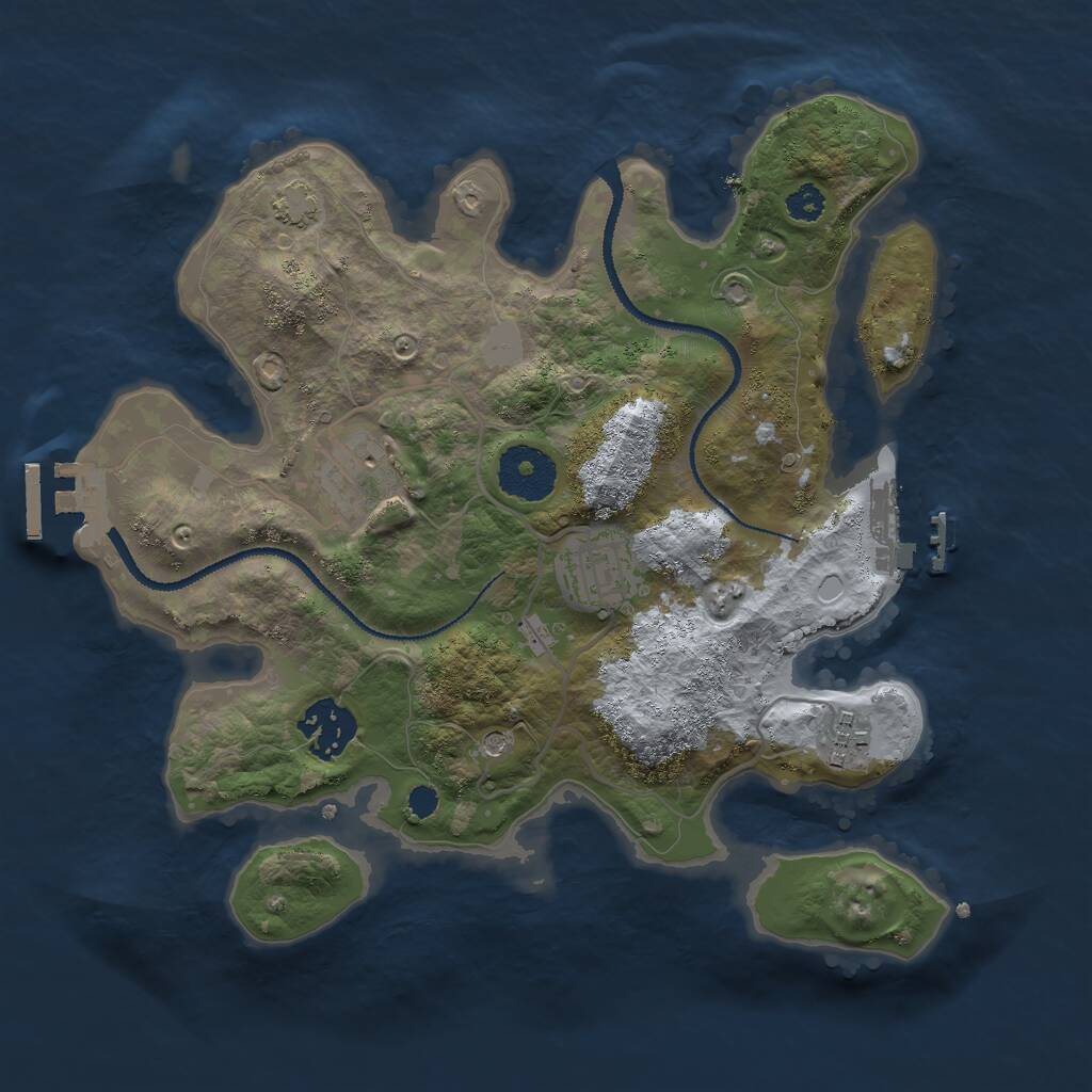 Rust Map: Procedural Map, Size: 2900, Seed: 563120657, 9 Monuments