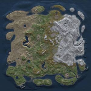 Thumbnail Rust Map: Procedural Map, Size: 4400, Seed: 164824, 16 Monuments
