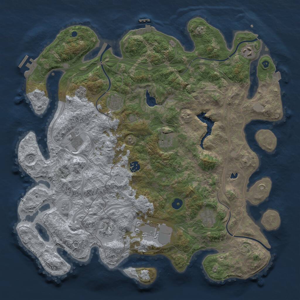 Rust Map: Procedural Map, Size: 4250, Seed: 1313852391, 15 Monuments