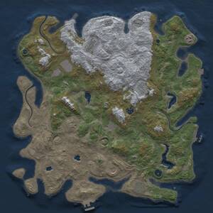 Thumbnail Rust Map: Procedural Map, Size: 4500, Seed: 1543320969, 16 Monuments