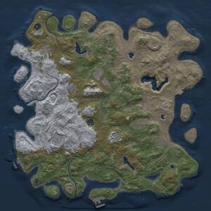 Thumbnail Rust Map: Procedural Map, Size: 4800, Seed: 67893456, 17 Monuments