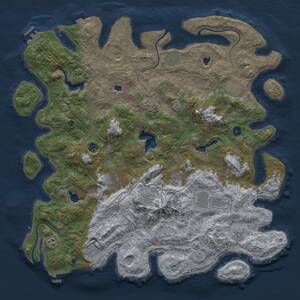 Thumbnail Rust Map: Procedural Map, Size: 5000, Seed: 240726130, 17 Monuments