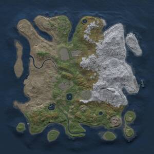 Thumbnail Rust Map: Procedural Map, Size: 3500, Seed: 5380259, 10 Monuments