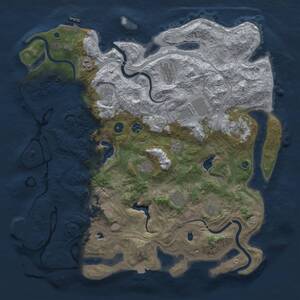 Thumbnail Rust Map: Procedural Map, Size: 4500, Seed: 1092815104, 16 Monuments
