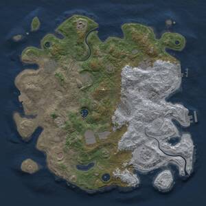 Thumbnail Rust Map: Procedural Map, Size: 3800, Seed: 75488141, 15 Monuments