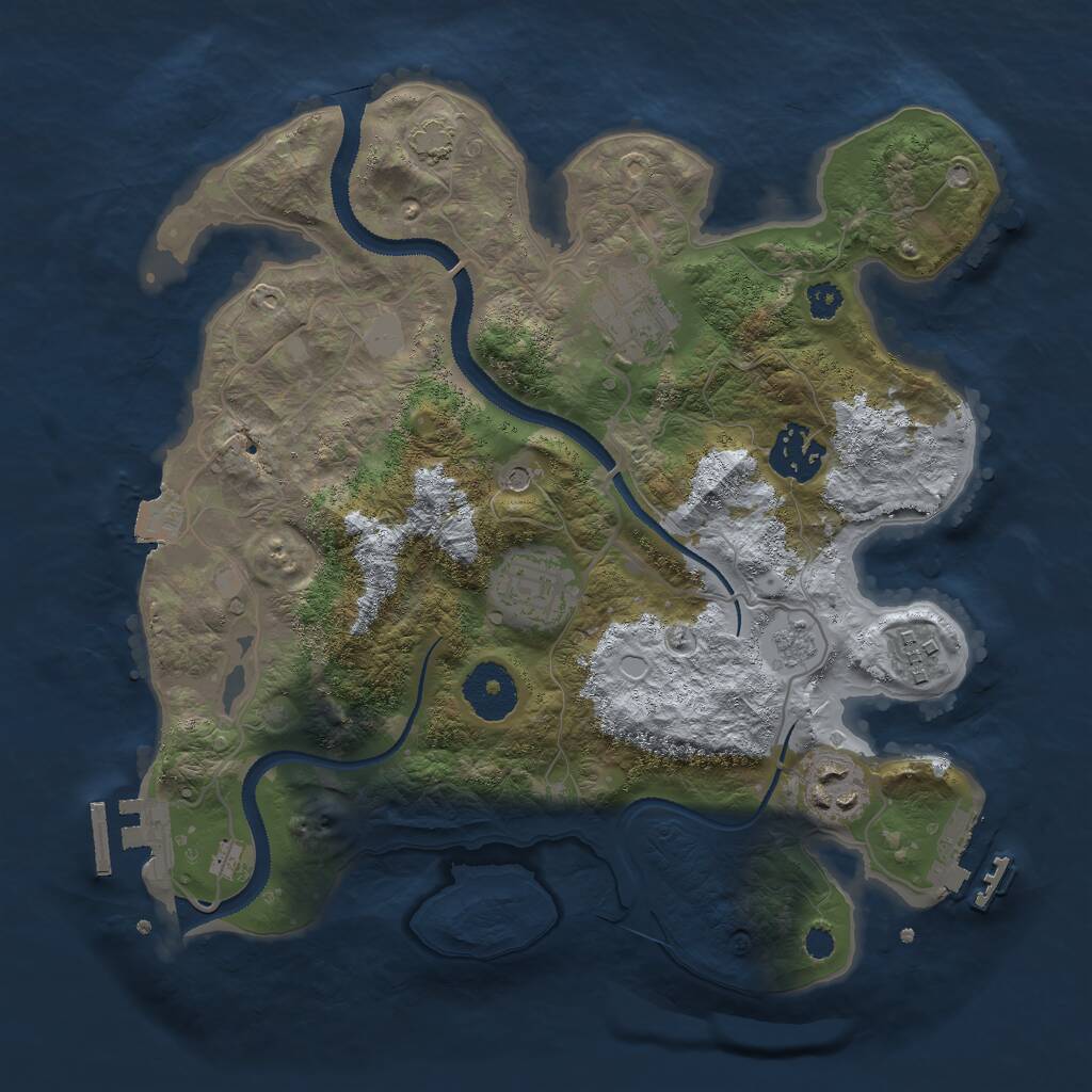 Rust Map: Procedural Map, Size: 3000, Seed: 628022008, 11 Monuments