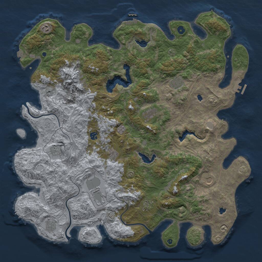 Rust Map: Procedural Map, Size: 5000, Seed: 3062025, 17 Monuments
