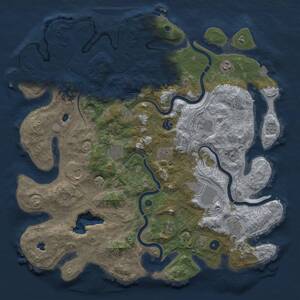 Thumbnail Rust Map: Procedural Map, Size: 4500, Seed: 93591, 16 Monuments