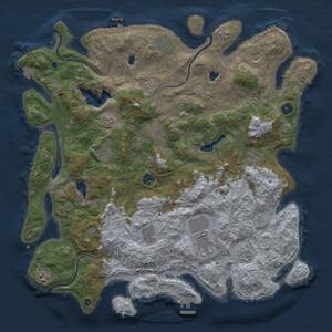 Thumbnail Rust Map: Procedural Map, Size: 4500, Seed: 1549672663, 17 Monuments
