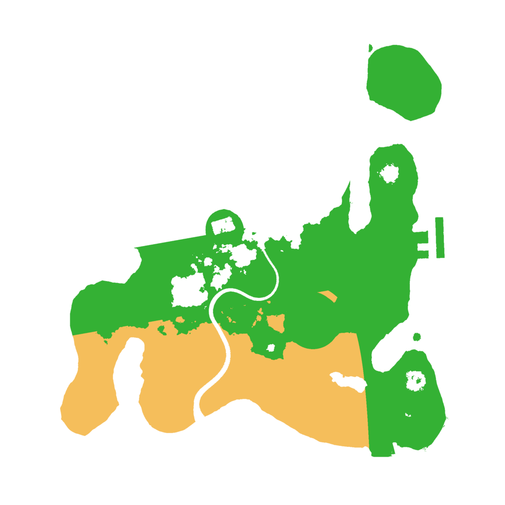 Biome Rust Map: Procedural Map, Size: 2500, Seed: 57980