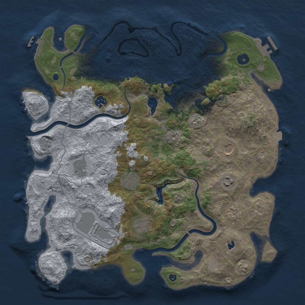 Rust Map: Procedural Map, Size: 4000, Seed: 471508114, 15 Monuments